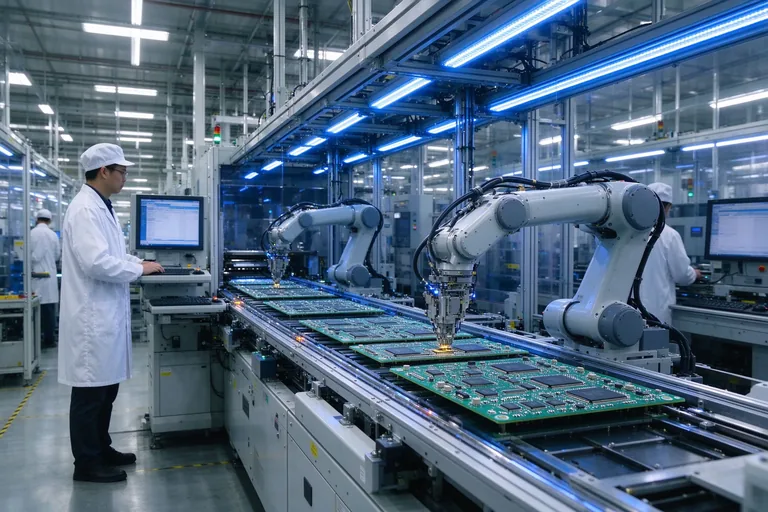 SMT assembly line running in a Shenzhen factory