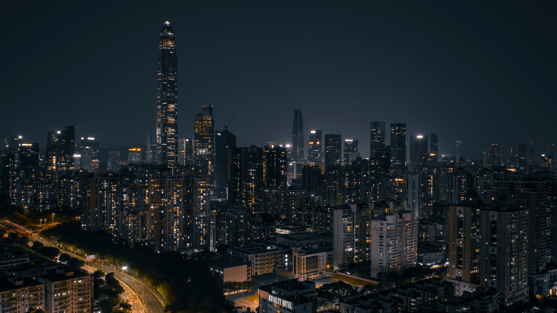 Shenzhen skyline at night